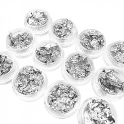 Silver leaf set 12 jars...